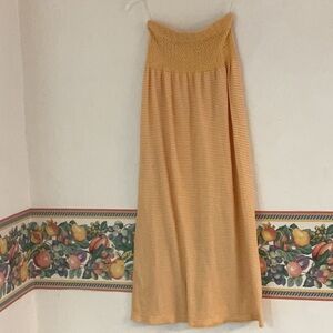 SOHO LADY Tube Top Midi Dress, Size S/M, Orange/White